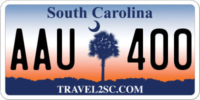 SC license plate AAU400