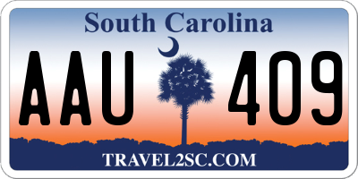 SC license plate AAU409