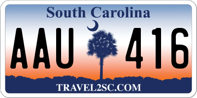 SC license plate AAU416