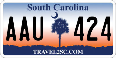 SC license plate AAU424