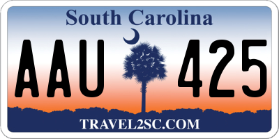 SC license plate AAU425