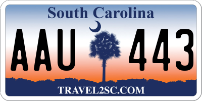 SC license plate AAU443