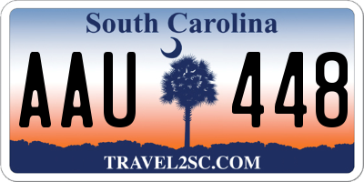 SC license plate AAU448