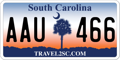 SC license plate AAU466