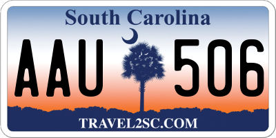 SC license plate AAU506