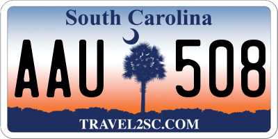 SC license plate AAU508