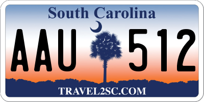 SC license plate AAU512