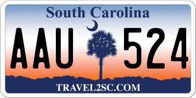 SC license plate AAU524