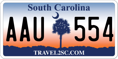 SC license plate AAU554