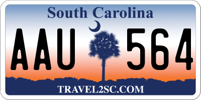 SC license plate AAU564