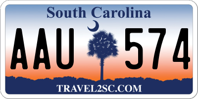 SC license plate AAU574