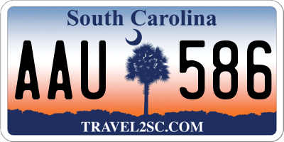 SC license plate AAU586