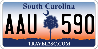 SC license plate AAU590