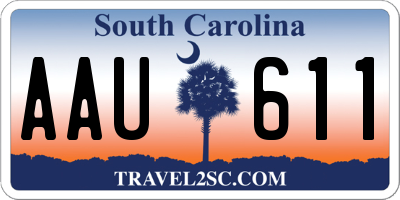 SC license plate AAU611