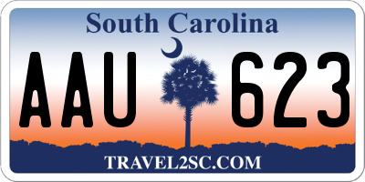SC license plate AAU623