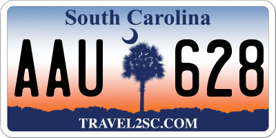 SC license plate AAU628