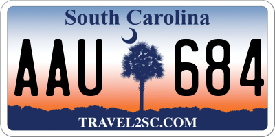 SC license plate AAU684