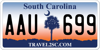 SC license plate AAU699