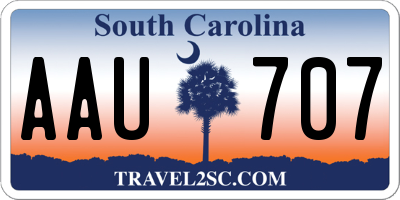 SC license plate AAU707