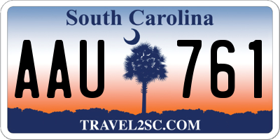 SC license plate AAU761