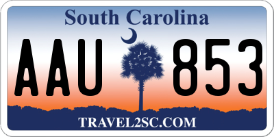 SC license plate AAU853