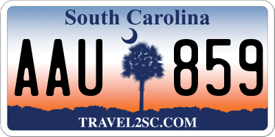 SC license plate AAU859