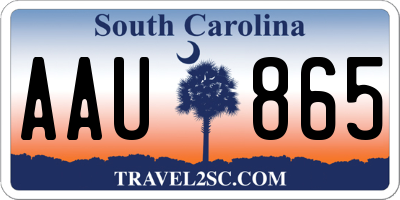 SC license plate AAU865