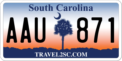 SC license plate AAU871