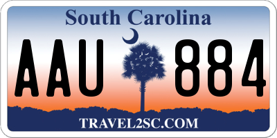 SC license plate AAU884