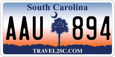 SC license plate AAU894