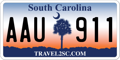 SC license plate AAU911