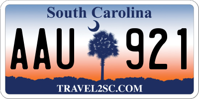 SC license plate AAU921