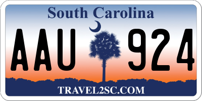 SC license plate AAU924