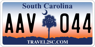 SC license plate AAV044