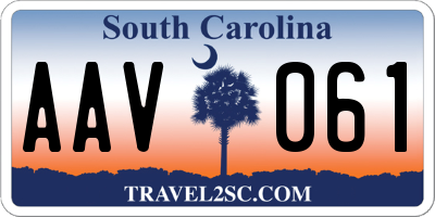 SC license plate AAV061