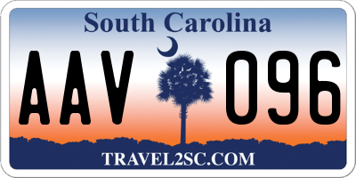 SC license plate AAV096