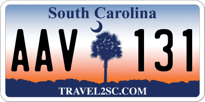 SC license plate AAV131