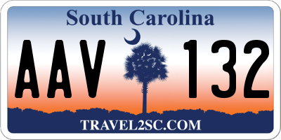 SC license plate AAV132