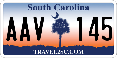 SC license plate AAV145