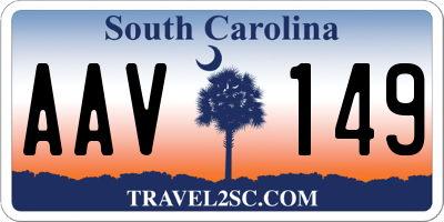 SC license plate AAV149