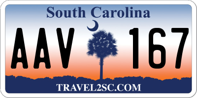 SC license plate AAV167