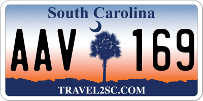 SC license plate AAV169