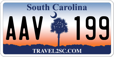 SC license plate AAV199