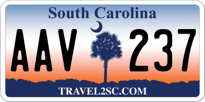 SC license plate AAV237