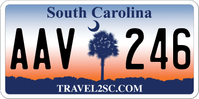 SC license plate AAV246