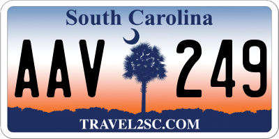 SC license plate AAV249