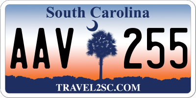 SC license plate AAV255