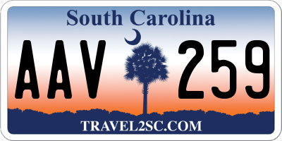SC license plate AAV259
