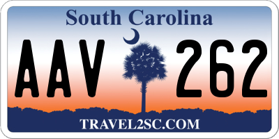 SC license plate AAV262