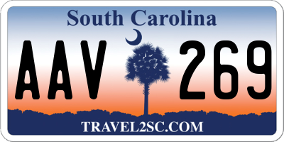 SC license plate AAV269